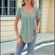 thumbnail image 5 of Blusas Tipo Túnica para Mujer, Holgadas, de Corta, con Cuello Redondo, Informales, de Verano Judías XL, 5 of 10
