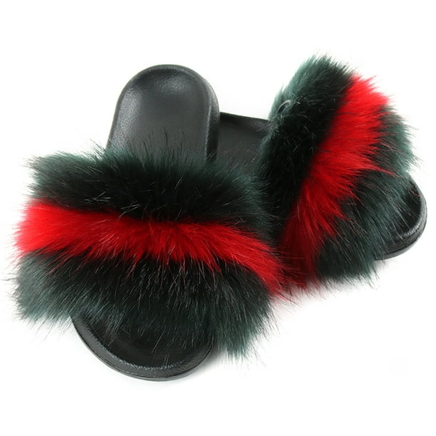 Fluffy sandals shop