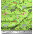 thumbnail image 1 of Soimoi Silk Fabric Leaves,Floral & Dinosaur Jungle Decor Fabric Printed Yard 42 Inch Wide, 1 of 1
