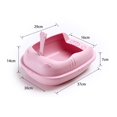 thumbnail image 3 of Gazechimp Cat Litter Boxes Toilet,High Sided Portable Pet Litter Tray,Kitten Litter Pan Anti Splashing for Indoor Cats ,Small Animal Pink, 3 of 9