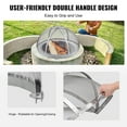 thumbnail image 4 of KFFKFF Spark Guard for Firepits, 40" Wide, Circular Outdoor Fire Pit Protection, Stainless Steel Mesh Cover, Simple Lift Design, Metal Shield for Patio & Garden Fireplaces, 4 of 9