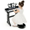 thumbnail image 1 of Gymax 37-Key Kids Piano Keyboard Toy Musical Electronic Instrument w/ Stool Black, 1 of 10