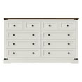 thumbnail image 3 of White Dresser for Bedroom with 10 Drawers Farmhouse Wood Dresser with Smooth Metal Rail,Antique White, 3 of 9