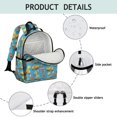 thumbnail image 4 of Excavator and Road Barrier Blue Pattern Cute School Backpack Bag for School with Padded Back and Adjustable Shoulder Straps 15.25"x11.5"x5.25", 4 of 5