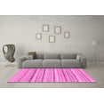 thumbnail image 3 of Ahgly Company Indoor Round Abstract Pink Modern Area Rugs, 3' Round, 3 of 4