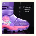 thumbnail image 6 of Boys Girls Winter Snow Boots Waterproof Non Slip Cleat Faux Fur Lining Windproof Hook and Loop for Outdoor, 6 of 9