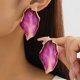 thumbnail image 2 of 1 par de pendientes para mujer, multicapa, coloridos, translúcidos, con textura de esmalte, diseño de pétalos, antialérgicos, regalo de joyería., 2 of 8