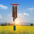 thumbnail image 2 of Woodstock Wind Chimes Signature Collection, Woodstock Green Jasper Chime, 19'' Bronze Wind Chime WGBR, 2 of 8