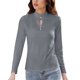 thumbnail image 2 of Xuyuer Long Sleeve Shirts for Women Crew Neck Women Long Sleeve Tops Casual Fall Tops Trendy Cute T Shirts, 2 of 6