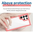 thumbnail image 2 of Case for Samsung Galaxy S22 Ultra Case Slim Dropproof [Defend from Drop/Scratch/Slip/Fingerprint] Clear Acrylic Hard Back Soft TPU Bumper Hybrid Phone Cover for Samsung S22 Ultra-Red, 2 of 16