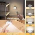thumbnail image 2 of Luces LED para gabinete con control remoto, luces para gabinete, 3 piezas de luces para gabinete, luces LED de noche, luces para gabinete, luces LED para gabinete para dormitorio, armario, W, 2 of 5