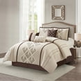 thumbnail image 6 of Nanshing Carter 7 Piece Geometric Comforter Set , Brown , Queen Size , Terry Embroidery, 6 of 6