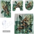 thumbnail image 6 of 4PCS/Set Highland Cow Bathroom Funny Animal Highland Cow Sitting on The Toilet Reading a Newspaper Shower Curtains for Bathroom Decor,Black Grey Bathroom Decor,Waterproof Fabric Bath Curtain, 6 of 6