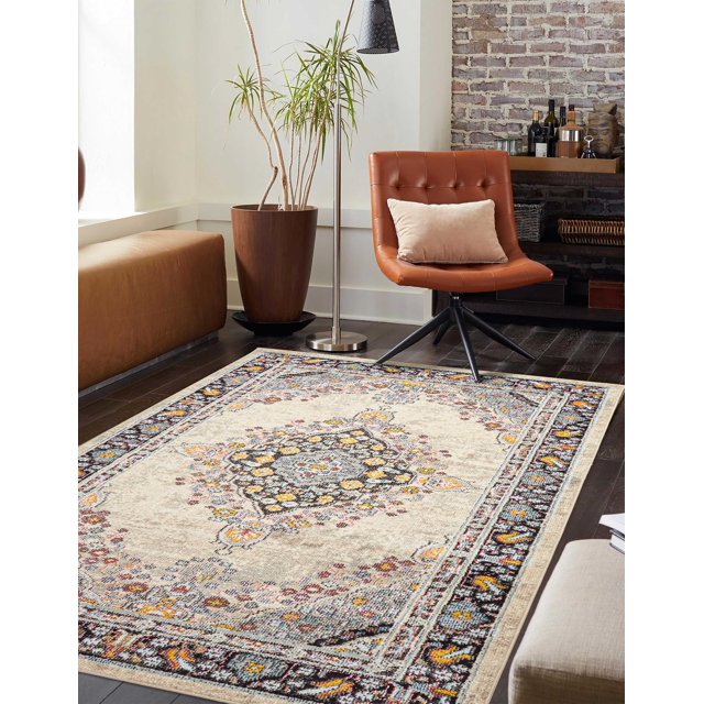 ECARPET Aldora Traditional Area Rug for Living Room, Bedroom, Dining Room, Entrance, Hallway and More