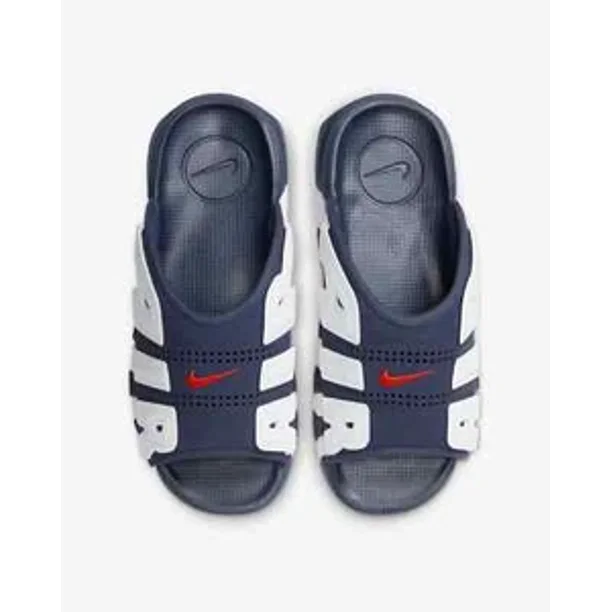 New Nike Air More Uptempo Slide Slipper Shoes - Midnight Navy