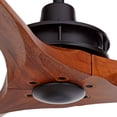 thumbnail image 3 of 52" Casa Vieja Rustic Farmhouse 3 Blade Indoor Ceiling Fan with Remote Matte Black Walnut Solid Wood for Living Kitchen Bedroom Dining Room Office, 3 of 9