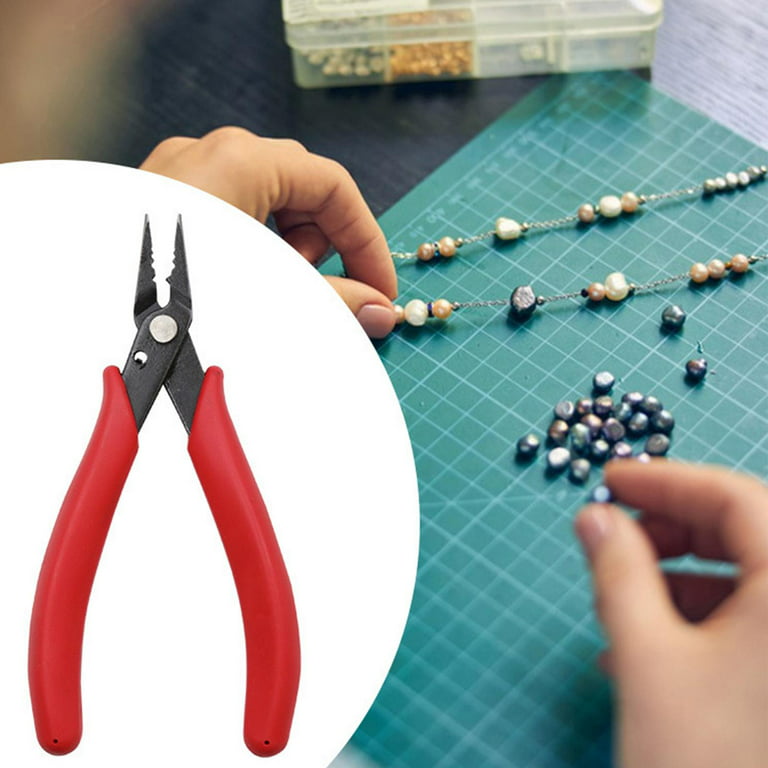 Bead Crimping Multitool Jewelry Making Pliers for Crafting Necklace Earring, Adult Unisex, Size: 14 cm