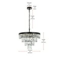 thumbnail image 2 of Elegant Lighting Josephine 20 Inch Round Chandelier In Black, 2 of 8