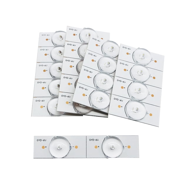 20PCS 6V SMD cuentas de lámpara con lente óptica Fliter para 32-65 LED TV reparación Led tira de luz Tomshoo Cuenta del LED