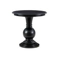 thumbnail image 3 of Pemberly Row Transitional Wood Accent Table w/ Pedestal Base in Jet Black, 3 of 12