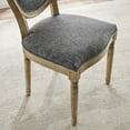 thumbnail image 4 of Linon Avalon Full Back Casual Dining Chair, Set of 2, 18" Seat Height, Dark Natural Brown Finish with Charcoal Fabric, 4 of 11