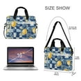 thumbnail image 3 of FORMRS 16" Laptop Bag Carrying Sleeve Case with Handle Travel Shoulder Briefcase, Retro Plaid Lemon, 3 of 8