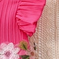 thumbnail image 5 of Girls Clothes Sleeveless Camisole Ruffle Tops and Jean Short Sets 1-8T Girl Clothes 3-4Years Hot Pink, 5 of 8