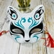 thumbnail image 2 of Máscara de zorro de gato pintada a mano, accesorio de Cosplay de Festival de Halloween, máscara japonesa de media cara, Anime Demon Slayer, 2 of 4