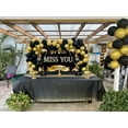 thumbnail image 5 of 7x5FT We Will Miss You Backdrop Black Golden Glitter Balloon Going Away Party Background Congrats Retirement Farewell Anniversary Party Decorations, 5 of 6