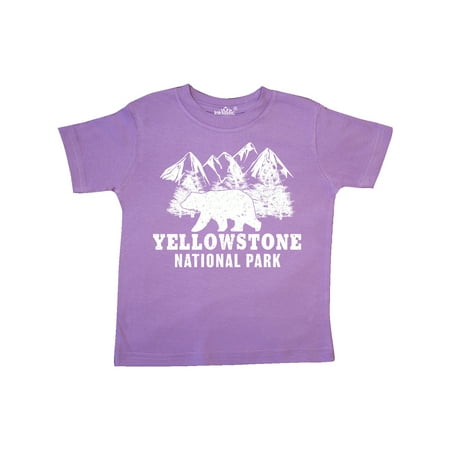 

Inktastic Yellowstone National Park with Bear Mountains and Trees Gift Toddler Boy or Toddler Girl T-Shirt