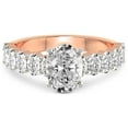 thumbnail image 3 of 4 Carat IGI Certified Oval Shape Lab Grown Diamond Engagement Ring | 14K Rose Gold |Danica Side Oval Diamond Eternity Diamond Ring | FG-VS1-VS2 Quality Friendly Diamonds, 3 of 4