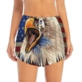 thumbnail image 2 of Hirioo Eagle With USA Flags for Women's Double Layer Athletic Shorts High-Performance Gym Shorts with Inner Pocket, Elastic Waistband-XX-Large, 2 of 7