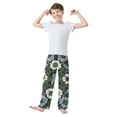 thumbnail image 2 of FORMRS Boys Pajama Pants with Pockets Size 11-12Y Kids Lounge Sleep Bottoms, Dark Floral, 2 of 8