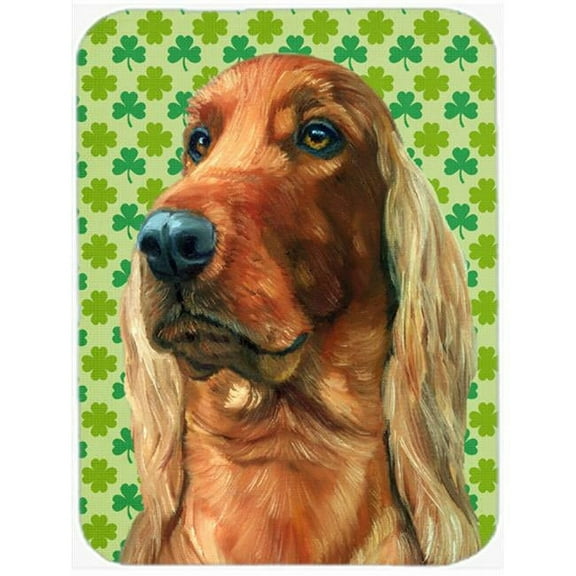 Irish Setter St. Patricks Day Shamrock Mouse Pad, Hot Pad & Trivet