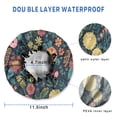 thumbnail image 3 of Shower Caps,Pioneer Flower Floral Print Pattern Waterproof Shower Cap for Women 4 Pieces,Double Reusable Hair Cover for Shower PEVA Elastic Stretch Hem, 3 of 7