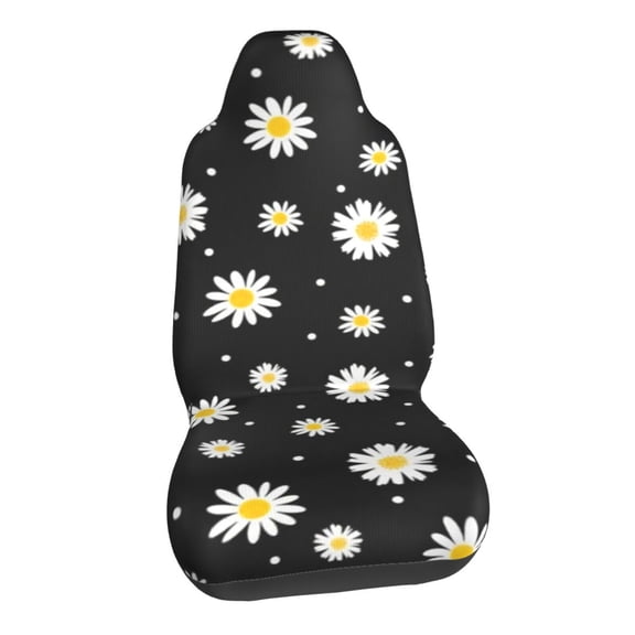 Floral Daisies Car Seat Covers Stretch Car Seat Protectors Universal Fit