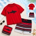 thumbnail image 5 of Big Chill Boys Rash Guard Swim Set - Short Sleeve Rash Guard Swim Shirt & Swim Trunks (6-14), 5 of 5