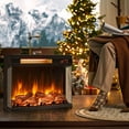 thumbnail image 2 of Costway 23" 3-Sided Electric Fireplace Insert Heater 1500W with Thermostat & Remote Control, 2 of 10