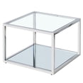 thumbnail image 2 of Contemporary Metal and Glass Console Table - Silver, 2 of 7