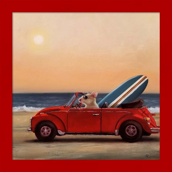 Great Art Now Beach Bound by Lucia Heffernan, Framed Wall Art, 14W x 14H