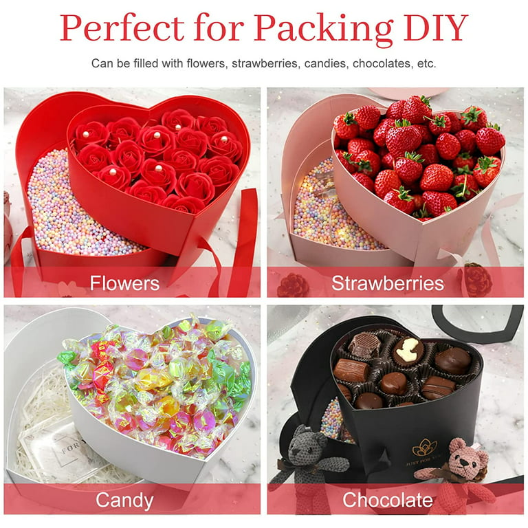 Heart Box with Clear Lid (3 Piece Set)
