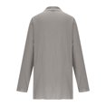 thumbnail image 4 of Womens Tops Linen Shirts For Women Trendy Soft Warp Long Sleeve Tops Casual Slim Summer Blouses Outfits T-Shirts For Women, 4 of 6
