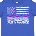 thumbnail image 4 of Inktastic Epilepsy Awareness Purple Ribbons and Flag Boys or Girls Toddler T-Shirt, 4 of 5