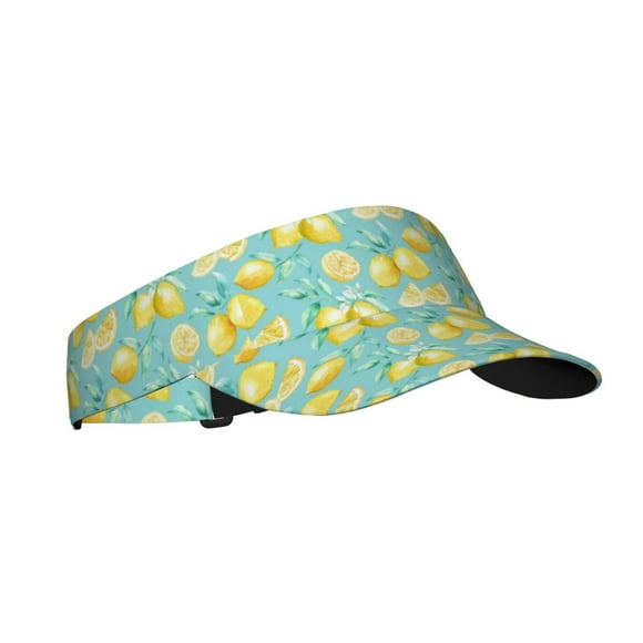 Saiise Visière Écran Solaire à Imprimé Citron Jaune Réglable Sport Haut Vide Casquette de Baseball pour Hommes Femmes Sports Plein Air Couvre-Chef