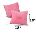 thumbnail image 2 of MorroMorn Shaggy Throw Pillow Covers, Luxury Long Faux Fur Pillows Shams, Square Pillow Cases Set, Pack of 2 Pillowcase Decorative Cushion Cover for Bed Couch Soft Zipper Closure Room Decor (Pink), 2 of 6