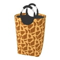thumbnail image 1 of DouZhe 50L Rectangular Laundry Basket, Modern Animal Print Orange Prints Waterproof Foldable Laundry Hamper with Aluminum Handles, 1 of 6