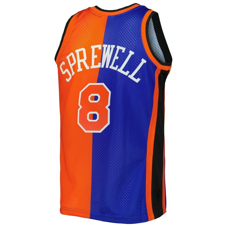 Men's Mitchell & Ness Latrell Sprewell Blue/Orange New York Knicks