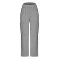 thumbnail image 6 of Lindreshi Cargo Pants Women Clearance Women's Fashionable Casual Elastic Waist with Multiple Pockets, Work Clothes, And Sports Pants, 6 of 7