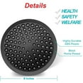 thumbnail image 2 of 6inch High Pressure Rainfall Shower Head, Anti-Clogging Silicone Nozzles Adjustable Angle Luxury Replacement for Your Bathroom Shower Heads, Matte Black, 2 of 4