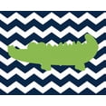 thumbnail image 2 of Robinson, Tamara 32x26 White Modern Wood Framed Museum Art Print Titled - Chevron Alligator II, 2 of 4